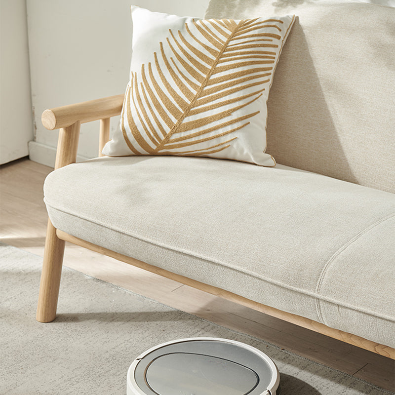 Modern Linen Square Arm Settee 29"W Tight Back Sofa for Living Room Clearhalo 'furn' 'furn_sofas' 'Furniture' 'furniture_sofas' 'Living Room Furniture' 'Sofa' 'sofas' 4909026