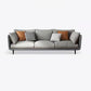 Scandinavian 3-seater Sofa Tuxedo Arm Couch with Sewn Pillow Back Dark Grey Light Grey Clearhalo 'furn' 'furn_sofas' 'Furniture' 'furniture_sofas' 'Living Room Furniture' 'Sofa' 'sofas' 4909031