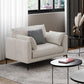 Contemporary Living Room Fabric Couch White Wool Blend Standard Sofa 37"L x 37"W x 31.5"H Clearhalo 'furn' 'furn_sofas' 'Furniture' 'furniture_sofas' 'Living Room Furniture' 'Sofa' 'sofas' 4909052