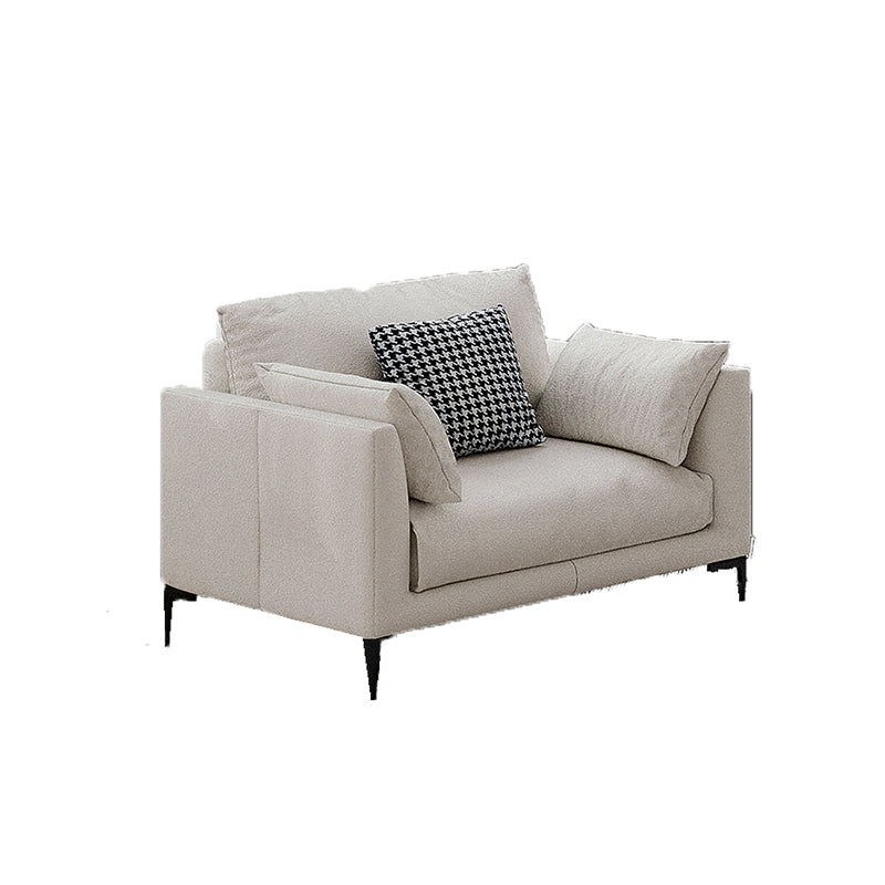 Contemporary Living Room Fabric Couch White Wool Blend Standard Sofa 37"L x 37"W x 31.5"H Sponge Clearhalo 'furn' 'furn_sofas' 'Furniture' 'furniture_sofas' 'Living Room Furniture' 'Sofa' 'sofas' 4909054