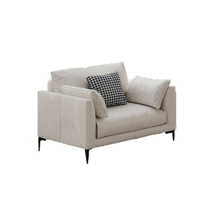 Contemporary Living Room Fabric Couch White Wool Blend Standard Sofa 37"L x 37"W x 31.5"H Sponge Clearhalo 'furn' 'furn_sofas' 'Furniture' 'furniture_sofas' 'Living Room Furniture' 'Sofa' 'sofas' 4909054