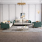 Green Living Room Sofa Sloped Arm Modern Faux Leather Settee with Brass Legs Clearhalo 'furn' 'furn_sofas' 'Furniture' 'furniture_sofas' 'Living Room Furniture' 'Sofa' 'sofas' 4909063