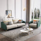Green Living Room Sofa Sloped Arm Modern Faux Leather Settee with Brass Legs Clearhalo 'furn' 'furn_sofas' 'Furniture' 'furniture_sofas' 'Living Room Furniture' 'Sofa' 'sofas' 4909069