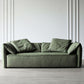 Living Room Faux Leather Settee Green Slipcovered Sofa with Pillow Top Arm 83"L x 35.5"W x 27.5"H Down Clearhalo 'furn' 'furn_sofas' 'Furniture' 'furniture_sofas' 'Living Room Furniture' 'Sofa' 'sofas' 4909090