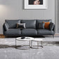 Living Room Genuine Leather Couch Square Arm Sofa with Pillow Back Gray-Blue Clearhalo 'furn' 'furn_sofas' 'Furniture' 'furniture_sofas' 'Living Room Furniture' 'Sofa' 'sofas' 4909122