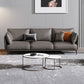 Living Room Genuine Leather Couch Square Arm Sofa with Pillow Back Gray Coffee Clearhalo 'furn' 'furn_sofas' 'Furniture' 'furniture_sofas' 'Living Room Furniture' 'Sofa' 'sofas' 4909124