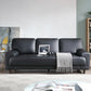 Contemporary Pillow Back Couch Leather Sofa with Solid Wood Legs Clearhalo 'Furniture' 'furniture_sofas' 'Living Room Furniture' 'Sofa' 'sofas' 4909127