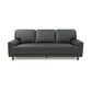 Contemporary Pillow Back Couch Leather Sofa with Solid Wood Legs Clearhalo 'Furniture' 'furniture_sofas' 'Living Room Furniture' 'Sofa' 'sofas' 4909135