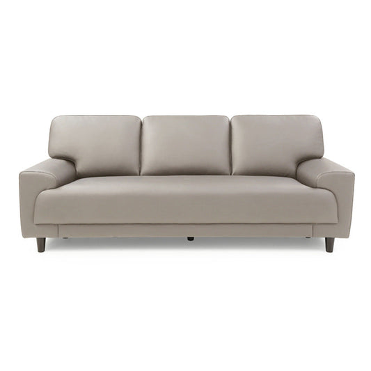 Contemporary Pillow Back Couch Leather Sofa with Solid Wood Legs Clearhalo 'Furniture' 'furniture_sofas' 'Living Room Furniture' 'Sofa' 'sofas' 4909139