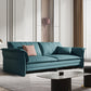 Contemporary Living Room Faux Leather Sofa Green Stain-Resistant Couch 83"L x 33"W x 33"H Latex Clearhalo 'furn' 'furn_sofas' 'Furniture' 'furniture_sofas' 'Living Room Furniture' 'Sofa' 'sofas' 4909201
