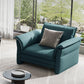 Contemporary Living Room Faux Leather Sofa Green Stain-Resistant Couch 39"L x 33.5"W x 33.5"H Latex Clearhalo 'furn' 'furn_sofas' 'Furniture' 'furniture_sofas' 'Living Room Furniture' 'Sofa' 'sofas' 4909203
