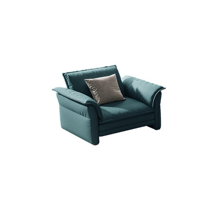 Contemporary Living Room Faux Leather Sofa Green Stain-Resistant Couch 39"L x 33.5"W x 33.5"H Sponge Clearhalo 'furn' 'furn_sofas' 'Furniture' 'furniture_sofas' 'Living Room Furniture' 'Sofa' 'sofas' 4909204