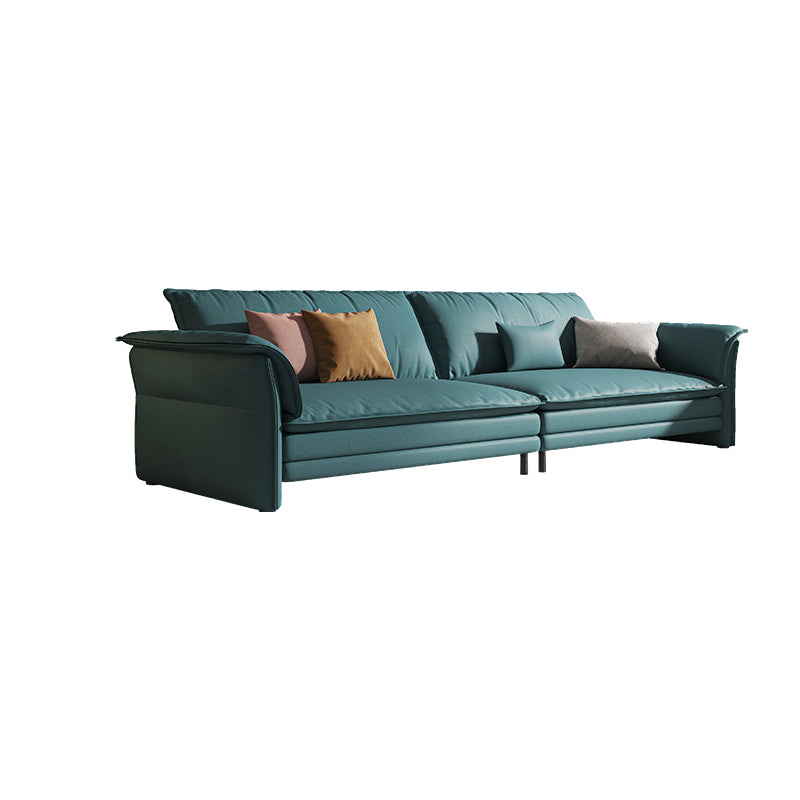 Contemporary Living Room Faux Leather Sofa Green Stain-Resistant Couch Clearhalo 'furn' 'furn_sofas' 'Furniture' 'furniture_sofas' 'Living Room Furniture' 'Sofa' 'sofas' 4909205