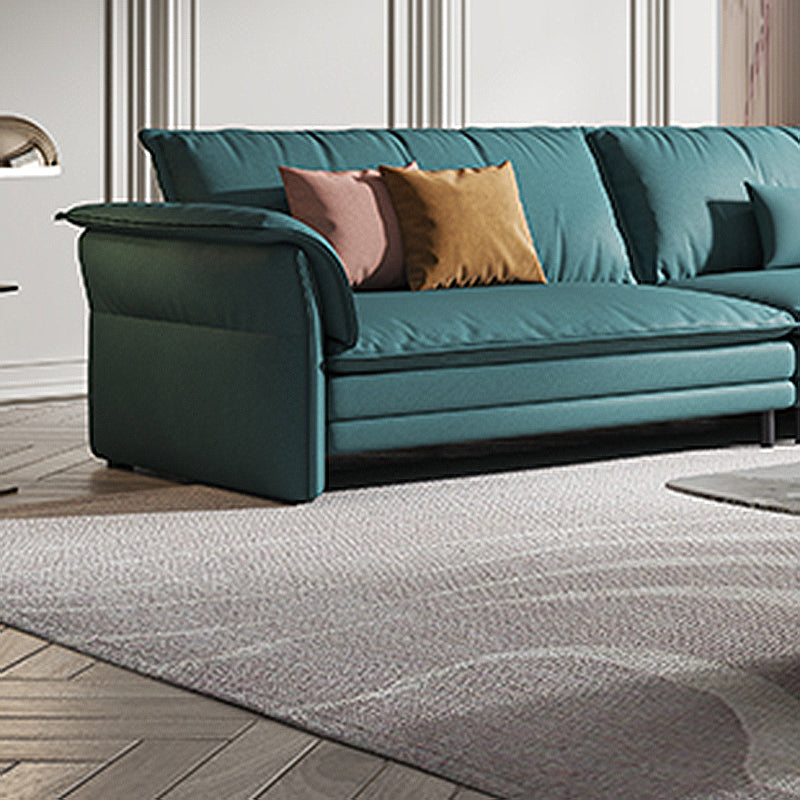 Contemporary Living Room Faux Leather Sofa Green Stain-Resistant Couch Clearhalo 'furn' 'furn_sofas' 'Furniture' 'furniture_sofas' 'Living Room Furniture' 'Sofa' 'sofas' 4909208