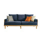 Scandinavian 2-seater Living Room Couch Square Arm Sofa with Pillow Back Blue Sponge Clearhalo 'furn' 'furn_sofas' 'Furniture' 'furniture_sofas' 'Living Room Furniture' 'Sofa' 'sofas' 4909217