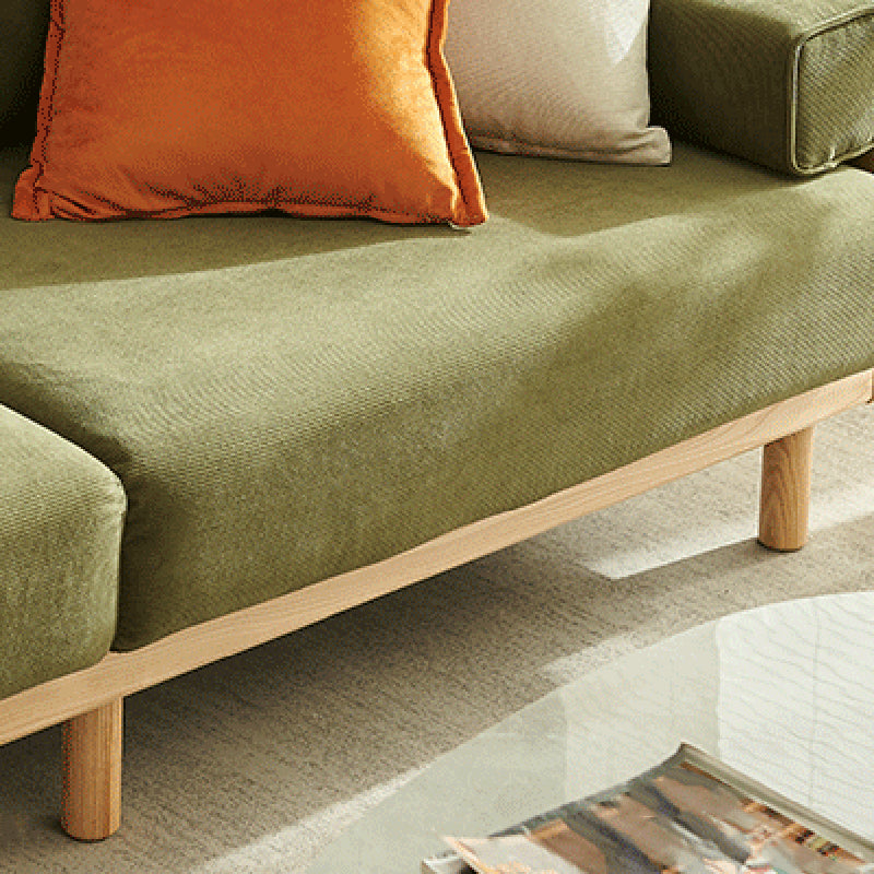 Scandinavian 2-seater Living Room Couch Square Arm Sofa with Pillow Back Clearhalo 'furn' 'furn_sofas' 'Furniture' 'furniture_sofas' 'Living Room Furniture' 'Sofa' 'sofas' 4909225