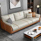 Living Room Pillow Top Arm Sofa Orange and White Cushion Back Couch 83"L x 33"W x 33.5"H Clearhalo 'furn' 'furn_sofas' 'Furniture' 'furniture_sofas' 'Living Room Furniture' 'Sofa' 'sofas' 4909242