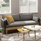 Living Room Fabric Loveseat Cushion Back Settee with Square Arms 63"L x 29.5"W x 29.5"H Dark Grey Light Grey Sponge Clearhalo 'furn' 'furn_sofas' 'Furniture' 'furniture_sofas' 'Living Room Furniture' 'Sofa' 'sofas' 4909270