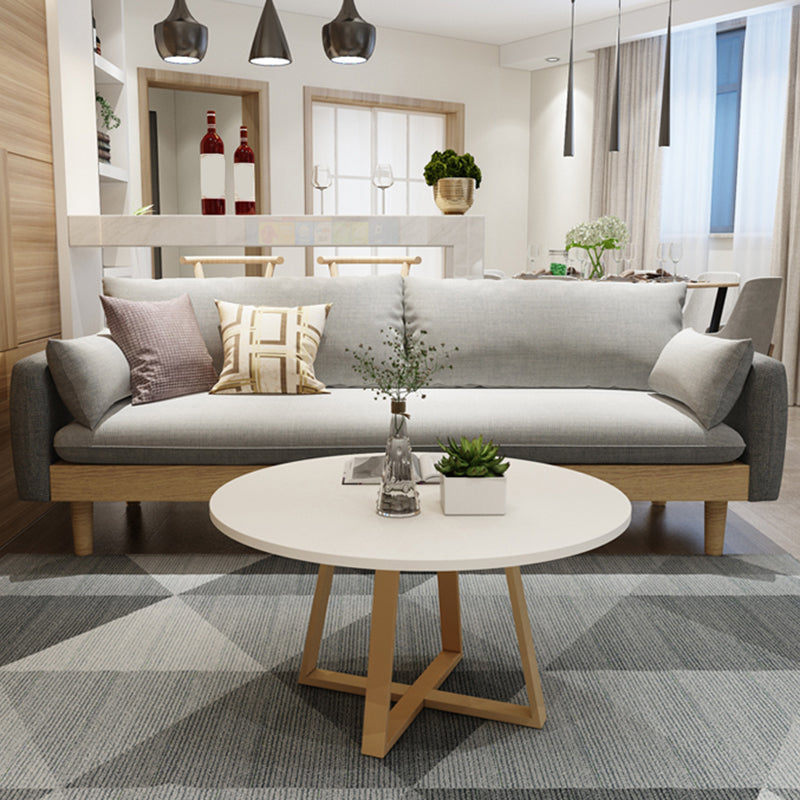 Living Room Fabric Loveseat Cushion Back Settee with Square Arms Clearhalo 'furn' 'furn_sofas' 'Furniture' 'furniture_sofas' 'Living Room Furniture' 'Sofa' 'sofas' 4909273