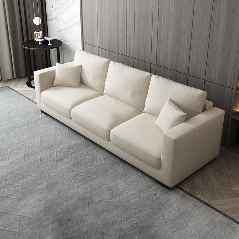Living Room Square Arm Standard Sofa Contemporary Loose Back Couch 79"L x 33.5"W x 31.5"H Cotton Clearhalo 'furn' 'furn_sofas' 'Furniture' 'furniture_sofas' 'Living Room Furniture' 'Sofa' 'sofas' 4909295