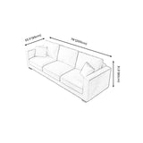 Living Room Square Arm Standard Sofa Contemporary Loose Back Couch Clearhalo 'furn' 'furn_sofas' 'Furniture' 'furniture_sofas' 'Living Room Furniture' 'Sofa' 'sofas' 4909304