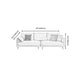 Scandinavian White Standard Sofa Squre Arm Couch with Loose Back Clearhalo 'furn' 'furn_sofas' 'Furniture' 'furniture_sofas' 'Living Room Furniture' 'Sofa' 'sofas' 4909318