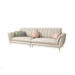 Contemporary White Sofa Waterproof Sewn Pillow Back Couch with Metal Legs Clearhalo 'furn' 'furn_sofas' 'Furniture' 'furniture_sofas' 'Living Room Furniture' 'Sofa' 'sofas' 4909325