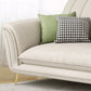 Contemporary White Sofa Waterproof Sewn Pillow Back Couch with Metal Legs Clearhalo 'furn' 'furn_sofas' 'Furniture' 'furniture_sofas' 'Living Room Furniture' 'Sofa' 'sofas' 4909327