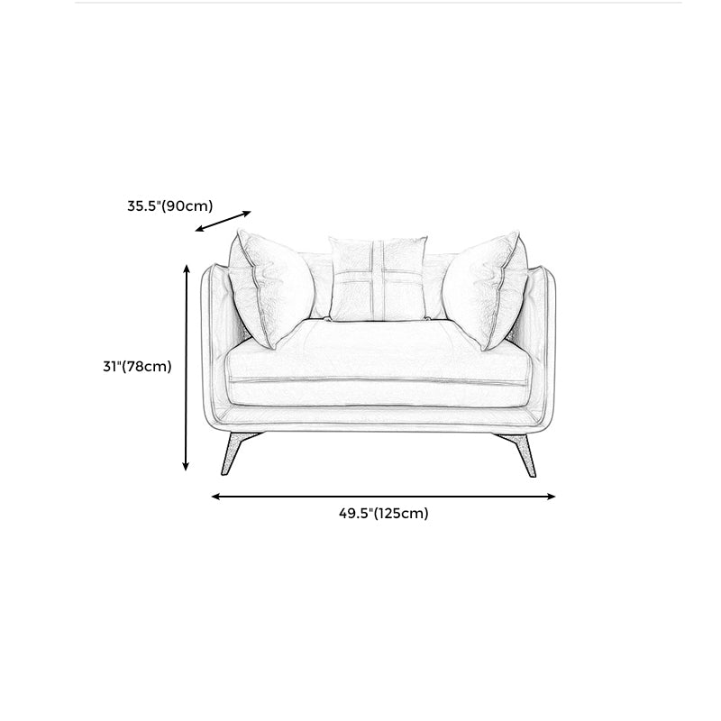 Modern Stain-Resistant Faux Leather Sofa Square Arm Sectional for Apartment Clearhalo 'furn' 'furn_sectionals' 'Furniture' 'furniture_sectionals' 'Living Room Furniture' 'Sectionals' 4909530