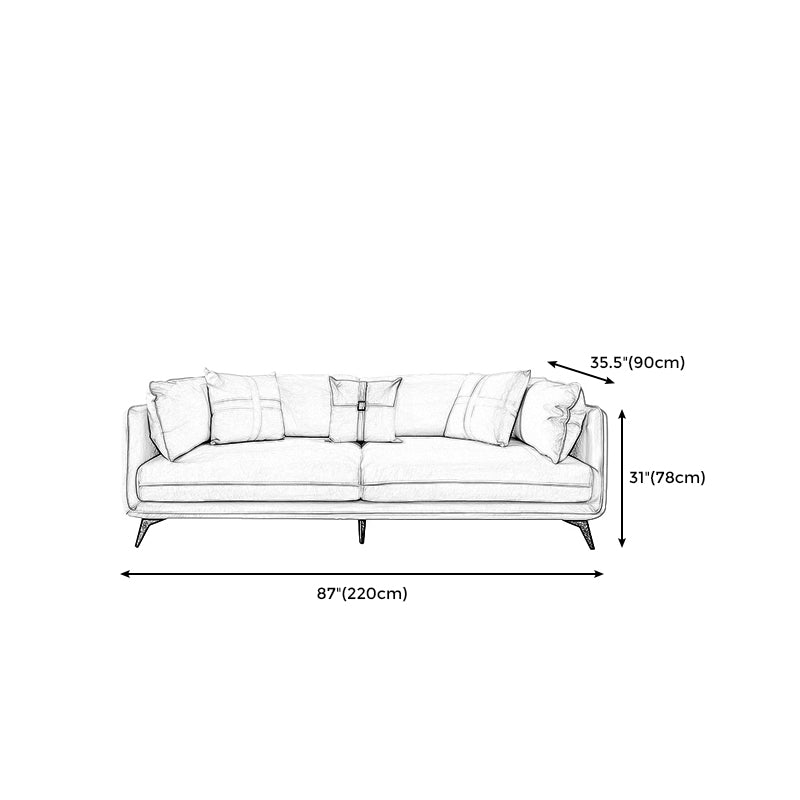 Modern Stain-Resistant Faux Leather Sofa Square Arm Sectional for Apartment Clearhalo 'furn' 'furn_sectionals' 'Furniture' 'furniture_sectionals' 'Living Room Furniture' 'Sectionals' 4909532