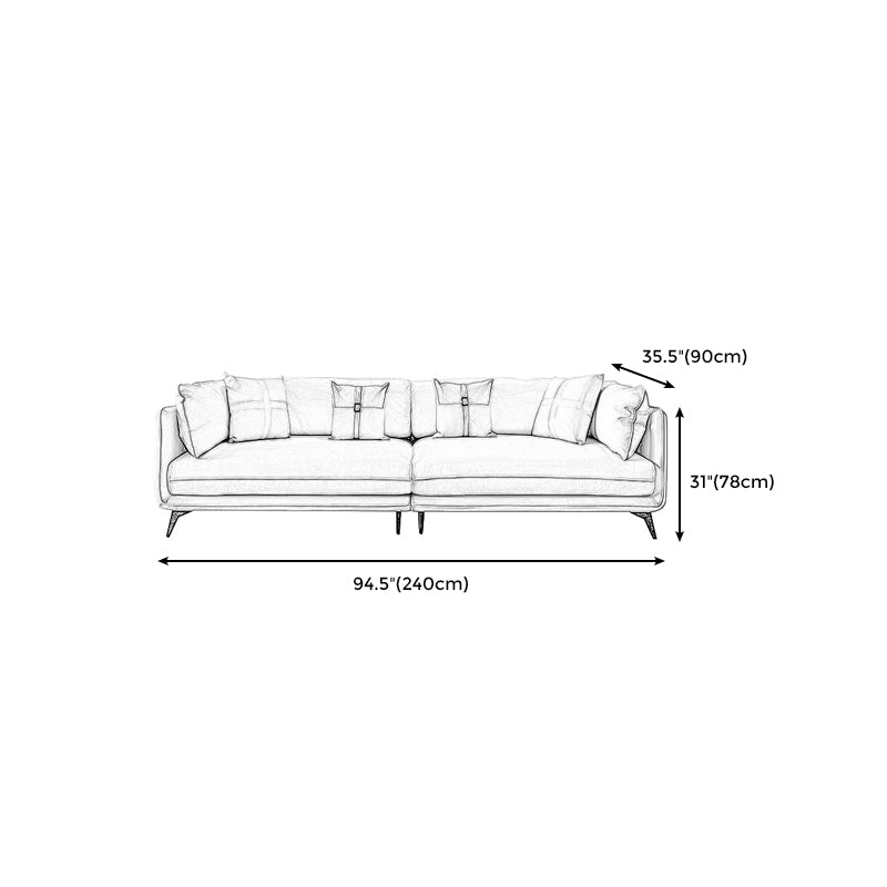 Modern Stain-Resistant Faux Leather Sofa Square Arm Sectional for Apartment Clearhalo 'furn' 'furn_sectionals' 'Furniture' 'furniture_sectionals' 'Living Room Furniture' 'Sectionals' 4909533