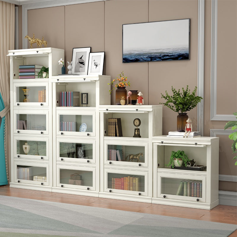 12.80"W Bookcase Contemporary Style Solid Wood Bookshelf for Home Office with Doors Clearhalo 'Bookcases' 'furn' 'furn_bookcases' 'Furniture' 'furniture_bookcases' 'Office Furniture' 4909540