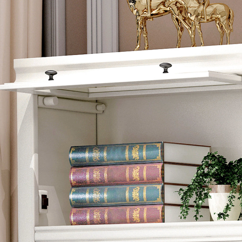 12.80"W Bookcase Contemporary Style Solid Wood Bookshelf for Home Office with Doors Clearhalo 'Bookcases' 'furn' 'furn_bookcases' 'Furniture' 'furniture_bookcases' 'Office Furniture' 4909544