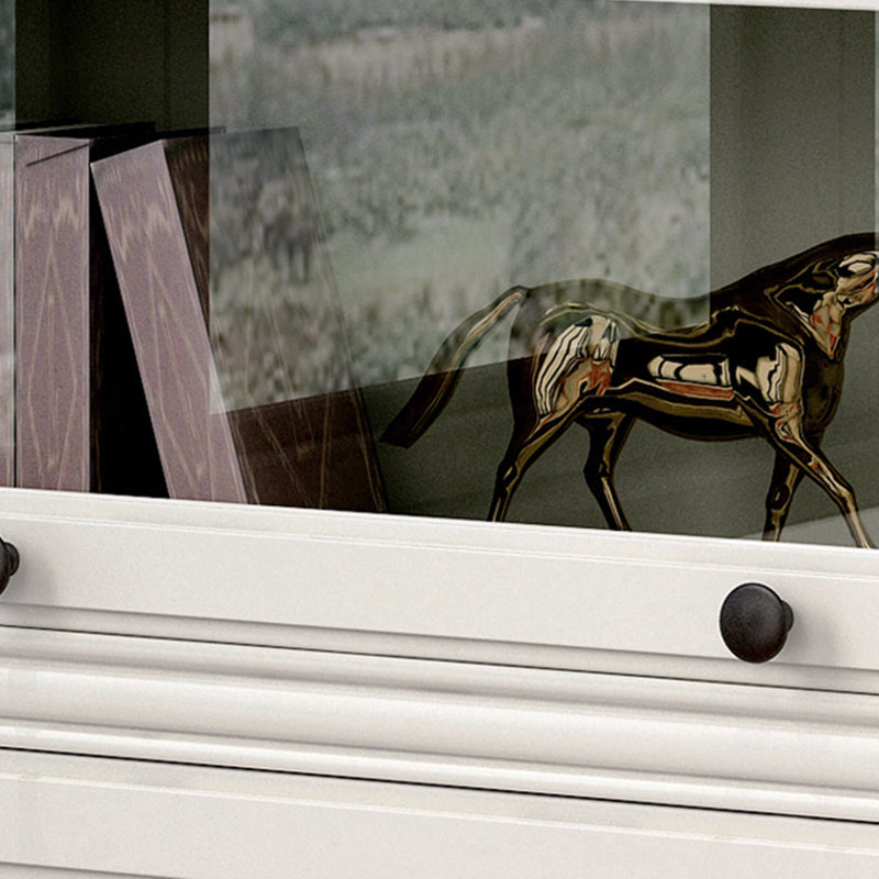 12.80"W Bookcase Contemporary Style Solid Wood Bookshelf for Home Office with Doors Clearhalo 'Bookcases' 'furn' 'furn_bookcases' 'Furniture' 'furniture_bookcases' 'Office Furniture' 4909550