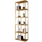 Metal Iron Etagere Bookshelf Contemporary Vertical Open Bookcase 19.7"L x 9.8"W x 70.9"H Gold Clearhalo 'Bookcases' 'furn' 'furn_bookcases' 'Furniture' 'furniture_bookcases' 'Office Furniture' 4909564