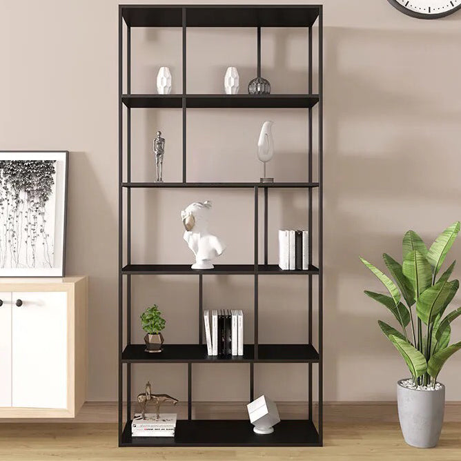Metal Iron Etagere Bookshelf Contemporary Vertical Open Bookcase Clearhalo 'Bookcases' 'furn' 'furn_bookcases' 'Furniture' 'furniture_bookcases' 'Office Furniture' 4909566