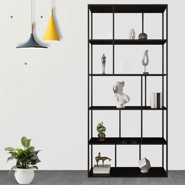 Metal Iron Etagere Bookshelf Contemporary Vertical Open Bookcase Clearhalo 'Bookcases' 'furn' 'furn_bookcases' 'Furniture' 'furniture_bookcases' 'Office Furniture' 4909568