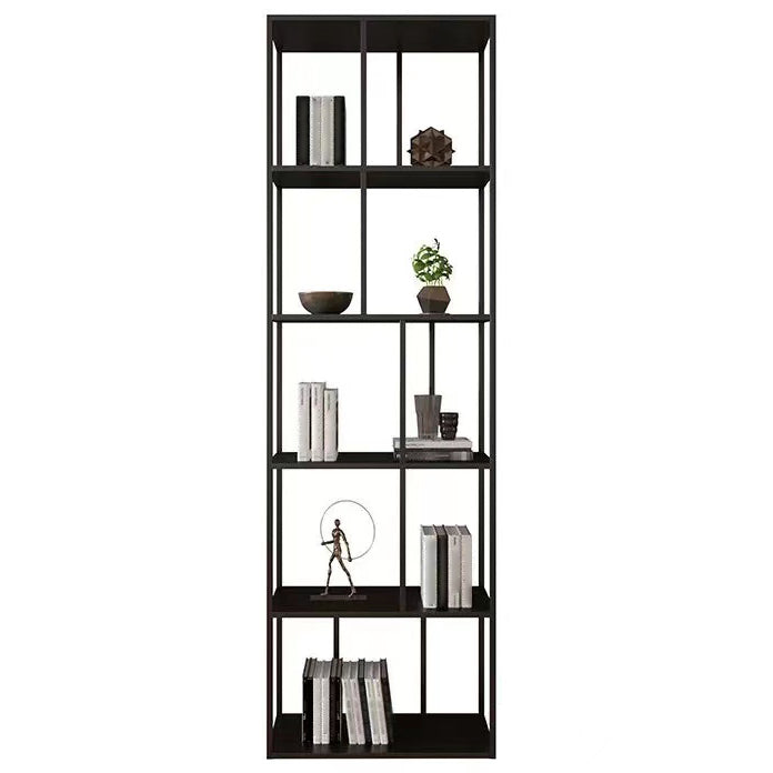 Metal Iron Etagere Bookshelf Contemporary Vertical Open Bookcase 19.7"L x 9.8"W x 70.9"H Black Clearhalo 'Bookcases' 'furn' 'furn_bookcases' 'Furniture' 'furniture_bookcases' 'Office Furniture' 4909569