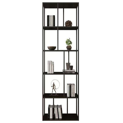 Metal Iron Etagere Bookshelf Contemporary Vertical Open Bookcase 19.7"L x 9.8"W x 70.9"H Black Clearhalo 'Bookcases' 'furn' 'furn_bookcases' 'Furniture' 'furniture_bookcases' 'Office Furniture' 4909569