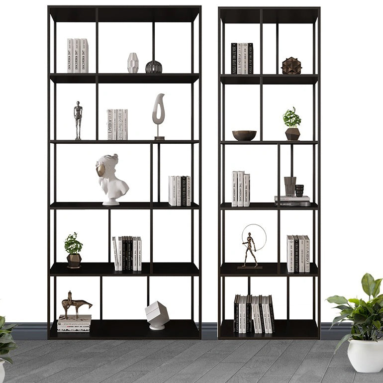Metal Iron Etagere Bookshelf Contemporary Vertical Open Bookcase Clearhalo 'Bookcases' 'furn' 'furn_bookcases' 'Furniture' 'furniture_bookcases' 'Office Furniture' 4909576