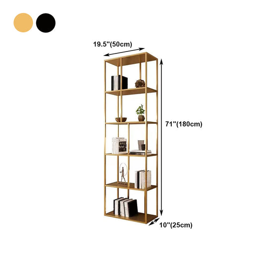 Metal Iron Etagere Bookshelf Contemporary Vertical Open Bookcase Clearhalo 'Bookcases' 'furn' 'furn_bookcases' 'Furniture' 'furniture_bookcases' 'Office Furniture' 4909578