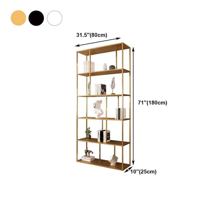 Metal Iron Etagere Bookshelf Contemporary Vertical Open Bookcase Clearhalo 'Bookcases' 'furn' 'furn_bookcases' 'Furniture' 'furniture_bookcases' 'Office Furniture' 4909579