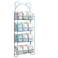 Contemporary Wall Mounted Bookshelf Metal Closed Back Bookcase for Home 20.9"L x 4.3"W x 56.3"H Blue Clearhalo 'Bookcases' 'furn' 'furn_bookcases' 'Furniture' 'furniture_bookcases' 'Office Furniture' 4909588
