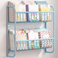 Contemporary Wall Mounted Bookshelf Metal Closed Back Bookcase for Home 26.4"L x 4.3"W x 20.1"H Blue Clearhalo 'Bookcases' 'furn' 'furn_bookcases' 'Furniture' 'furniture_bookcases' 'Office Furniture' 4909589