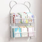 Contemporary Wall Mounted Bookshelf Metal Closed Back Bookcase for Home 26.4"L x 4.3"W x 34.3"H White Clearhalo 'Bookcases' 'furn' 'furn_bookcases' 'Furniture' 'furniture_bookcases' 'Office Furniture' 4909598