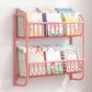 Contemporary Wall Mounted Bookshelf Metal Closed Back Bookcase for Home 26.4"L x 4.3"W x 20.1"H Pink Clearhalo 'Bookcases' 'furn' 'furn_bookcases' 'Furniture' 'furniture_bookcases' 'Office Furniture' 4909601