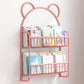 Contemporary Wall Mounted Bookshelf Metal Closed Back Bookcase for Home 20.9"L x 4.3"W x 30.3"H Pink Clearhalo 'Bookcases' 'furn' 'furn_bookcases' 'Furniture' 'furniture_bookcases' 'Office Furniture' 4909603