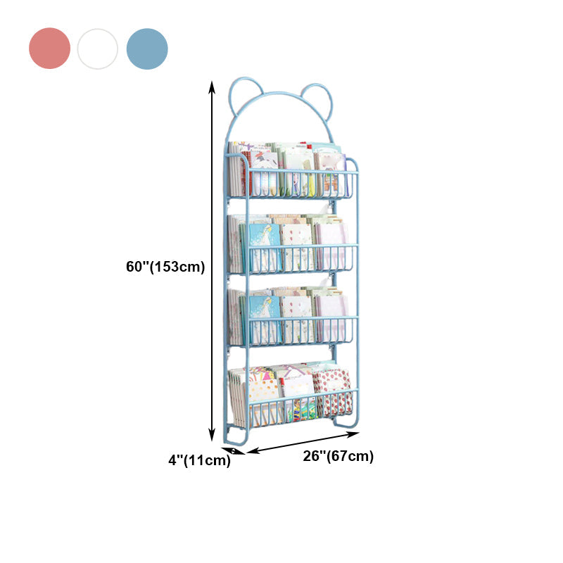 Contemporary Wall Mounted Bookshelf Metal Closed Back Bookcase for Home Clearhalo 'Bookcases' 'furn' 'furn_bookcases' 'Furniture' 'furniture_bookcases' 'Office Furniture' 4909610