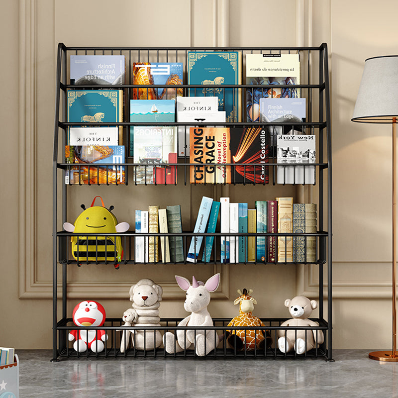 Office Closed Bookshelf Modern Metal Bookcase with Rectangle Shelves Clearhalo 'Bookcases' 'furn' 'furn_bookcases' 'Furniture' 'furniture_bookcases' 'Office Furniture' 4909618