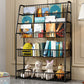 Office Closed Bookshelf Modern Metal Bookcase with Rectangle Shelves 29.5"L x 9.8"W x 43.3"H Black Clearhalo 'Bookcases' 'furn' 'furn_bookcases' 'Furniture' 'furniture_bookcases' 'Office Furniture' 4909620